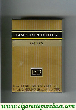 L&B Lambert and Butler Lights hard box cigarettes